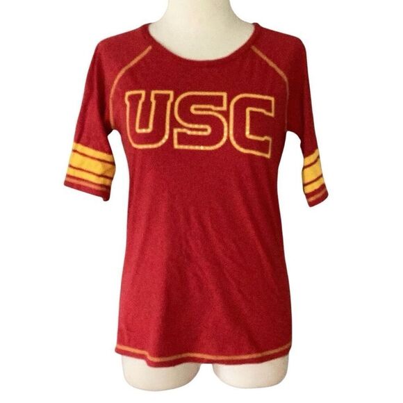 USC Southern California Trojans Apparel T-Shirt W/ Rhinestones Women’s Large - Picture 1 of 6